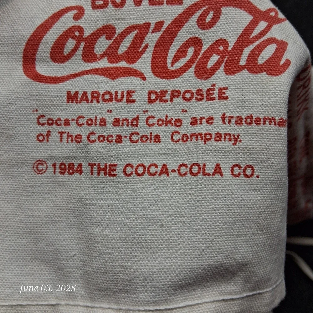 Vintage Coca Cola Coke Worldwide Apron With Pockets 1984 80s - Picture 7 of 8